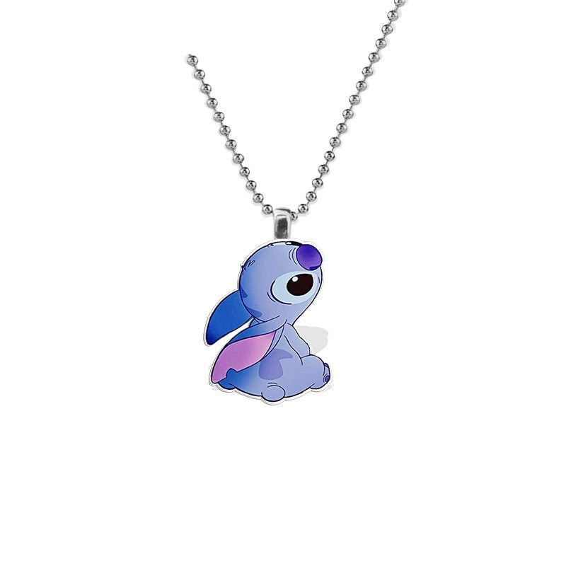 Collier à perles 'Stitch' - Bleu/rose - Kiabi - 4.00€