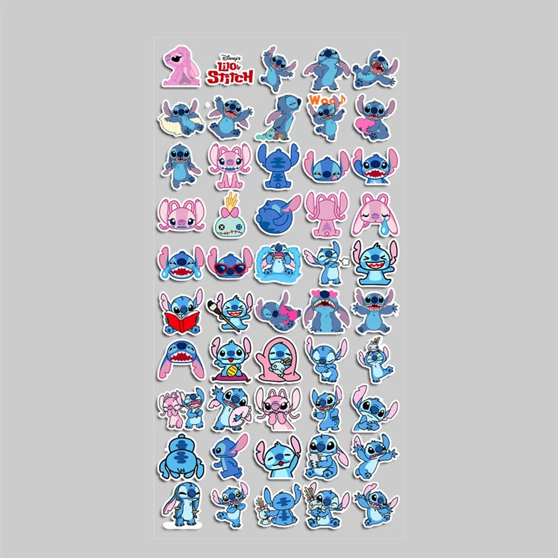 Pack 50 stickers mignons Lilo et Stitch