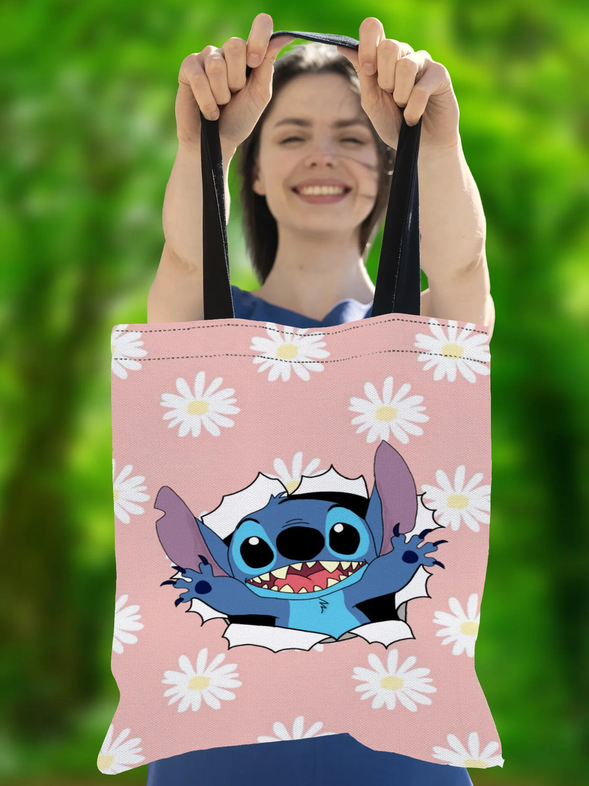 Tote bag Stitch Fleurs