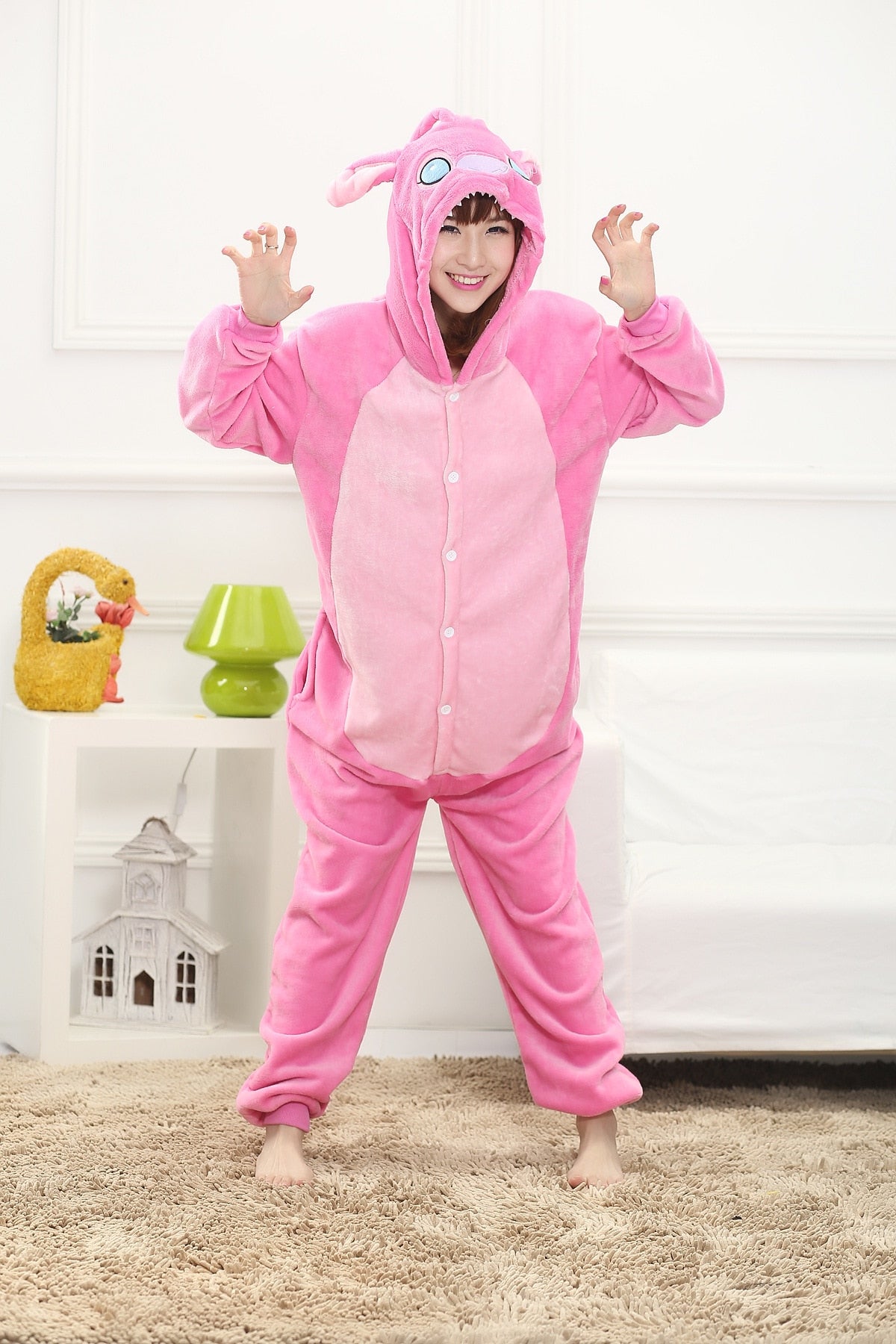 Pyjama stitch rose femme - Pyjama Combinaison