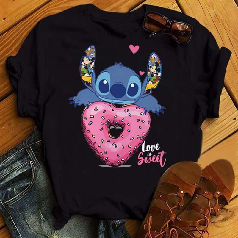 T-shirt Stitch love Donuts