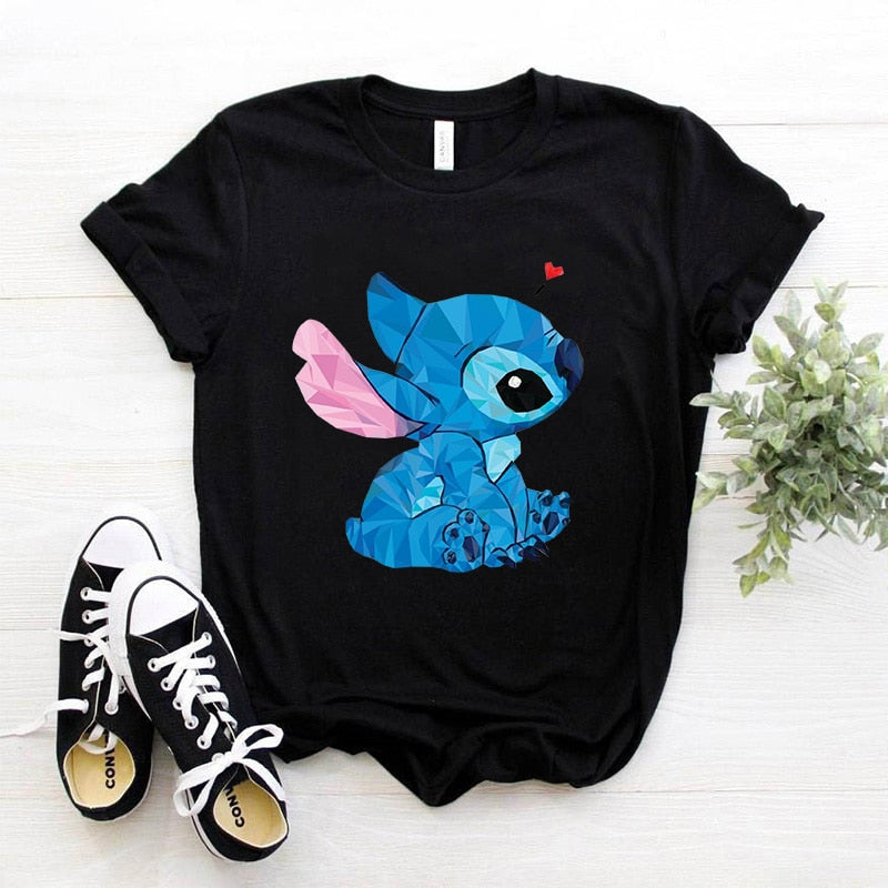 T-shirt noir Stitch