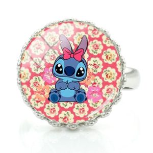 Bague Stitch noeux rouge